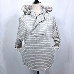Rusty USA Grey Striped Hoodie